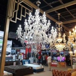 Candelabru De Cristal European Cu 32 De Lumini Plafon Decorat De Lux