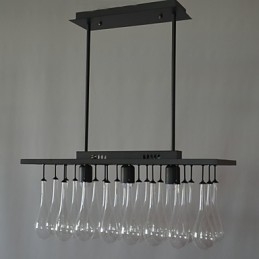 Candelabru din metal cu pictură în cristal modern contemporan