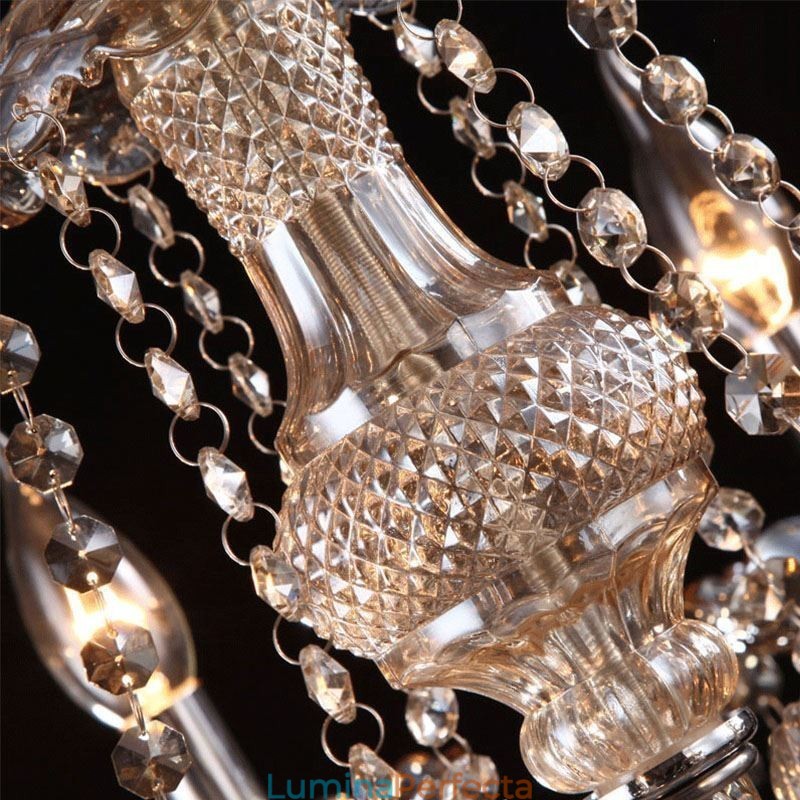 Candelabru De Cristal European Cu 30 De Lumini Plafoniera Decorata
