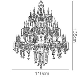 Candelabru De Cristal European Cu 30 De Lumini Plafoniera Decorata