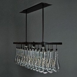 Candelabru din metal cu pictură în cristal modern contemporan