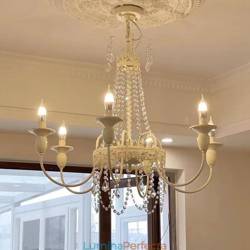 Candelabru de cristal nordic Paint Craft Cream Plafoniera