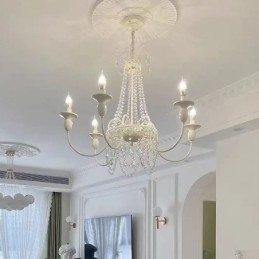 Candelabru de cristal nordic Paint Craft Cream Plafoniera