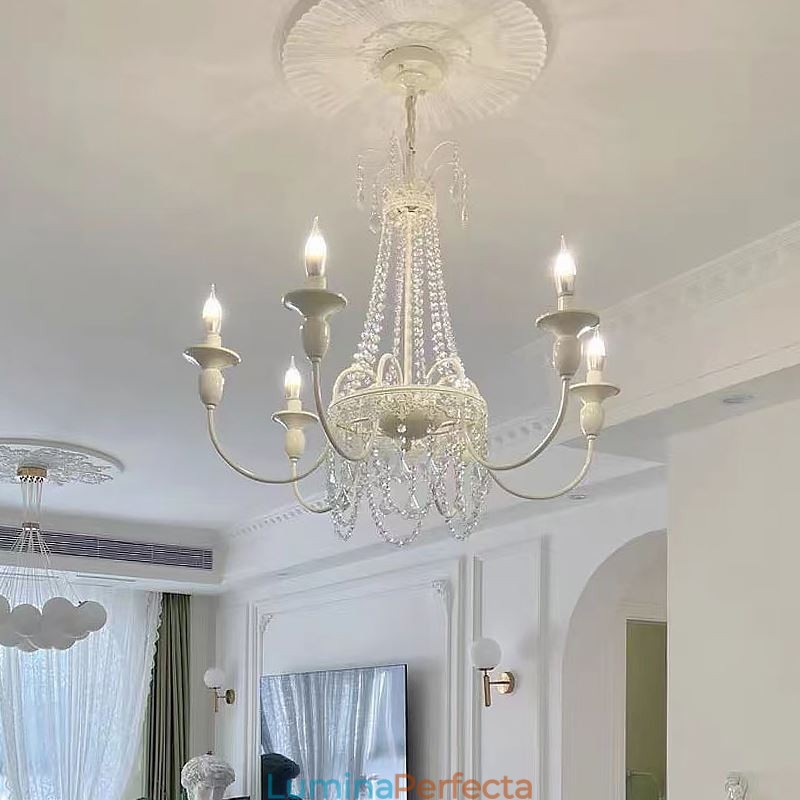Candelabru de cristal nordic Paint Craft Cream Plafoniera