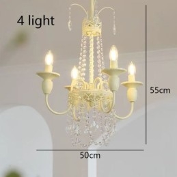 Candelabru de cristal nordic Paint Craft Cream Plafoniera