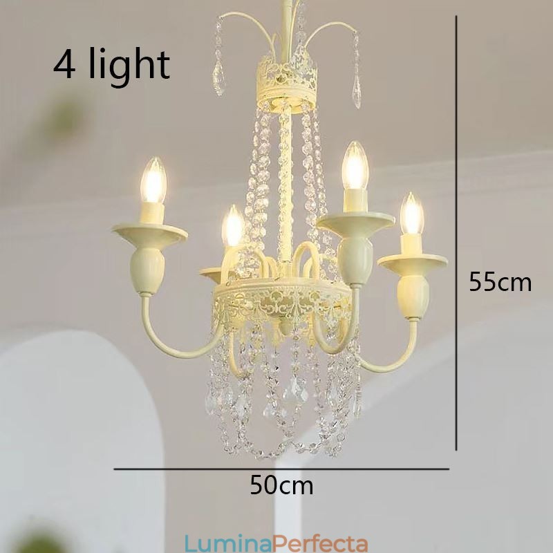Candelabru de cristal nordic Paint Craft Cream Plafoniera