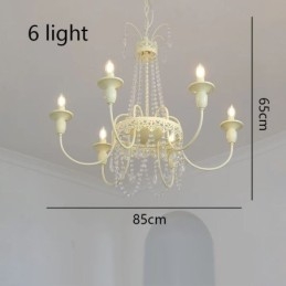 Candelabru de cristal nordic Paint Craft Cream Plafoniera