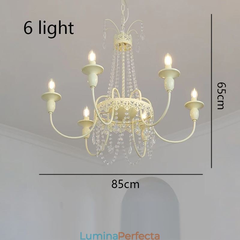 Candelabru de cristal nordic Paint Craft Cream Plafoniera