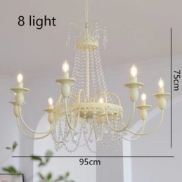 Candelabru de cristal nordic Paint Craft Cream Plafoniera