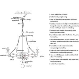 Iluminat cu pandantiv din cristal vintage Candelabru din fier negru