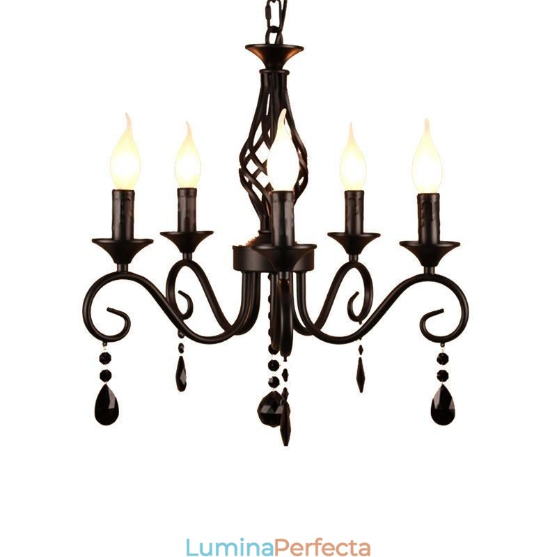 Candelabru Rustic Fier Forjat 5 Lumini
