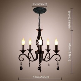 Candelabru Rustic Fier Forjat 5 Lumini