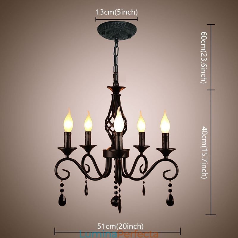Candelabru Rustic Fier Forjat 5 Lumini
