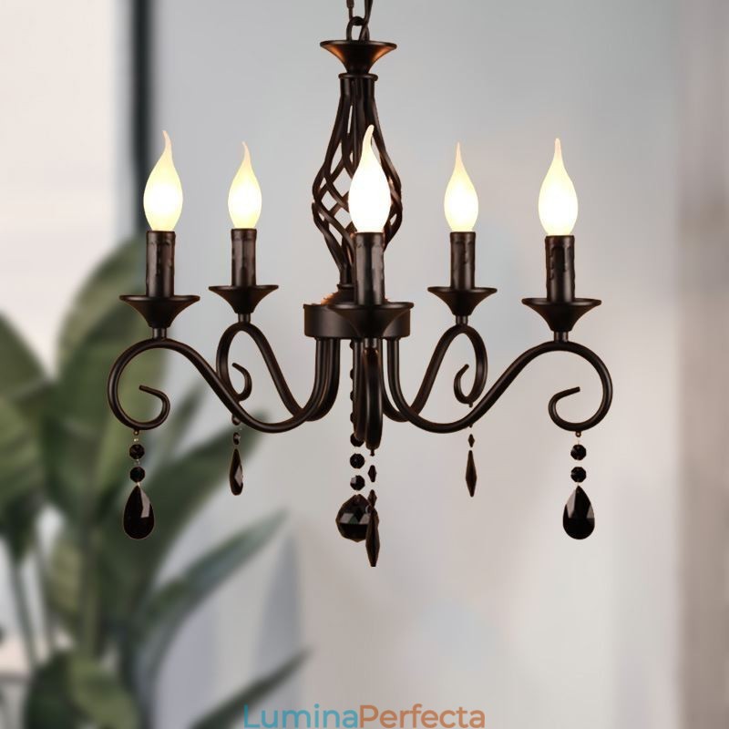 Candelabru Rustic Fier Forjat 5 Lumini