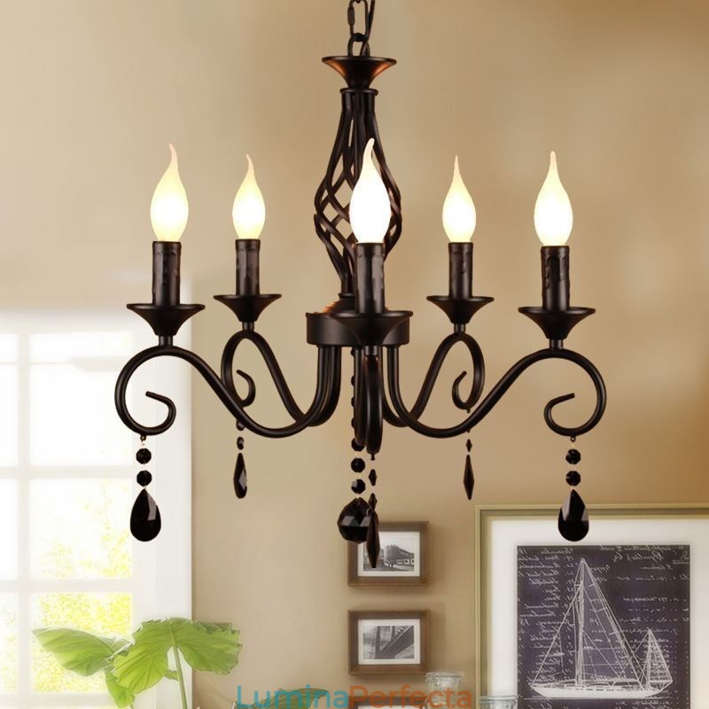Candelabru Rustic Fier Forjat 5 Lumini