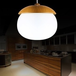 Candelabru din lemn de bambus în stil mini modern și contemporan