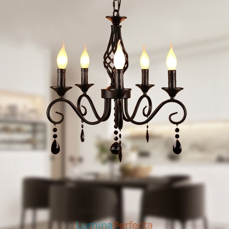 Candelabru Rustic Fier Forjat 5 Lumini