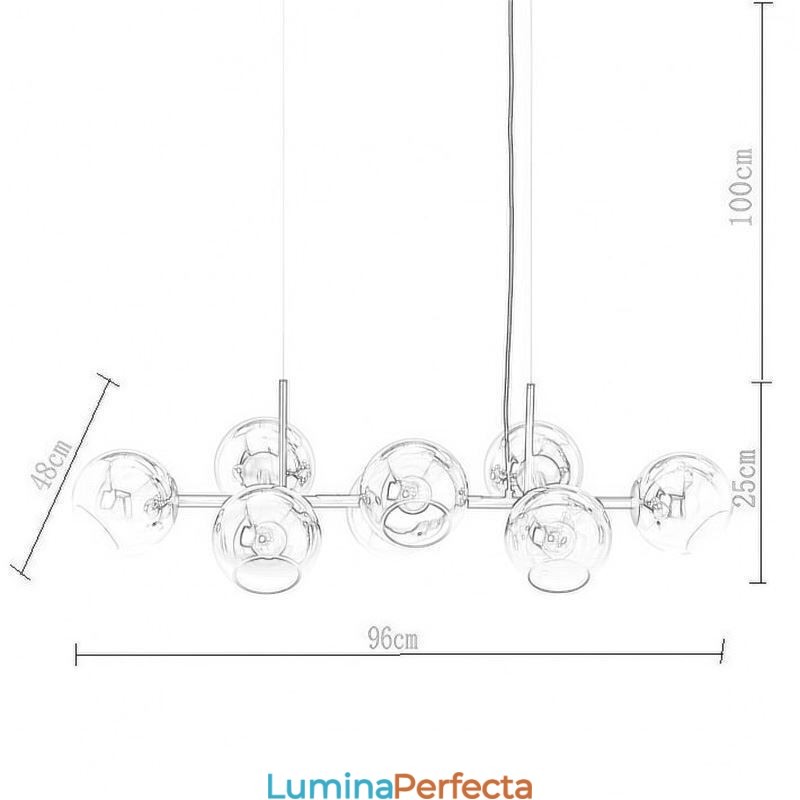 Lampă suspendată contemporană Magic Bean Simplu 8 lumini