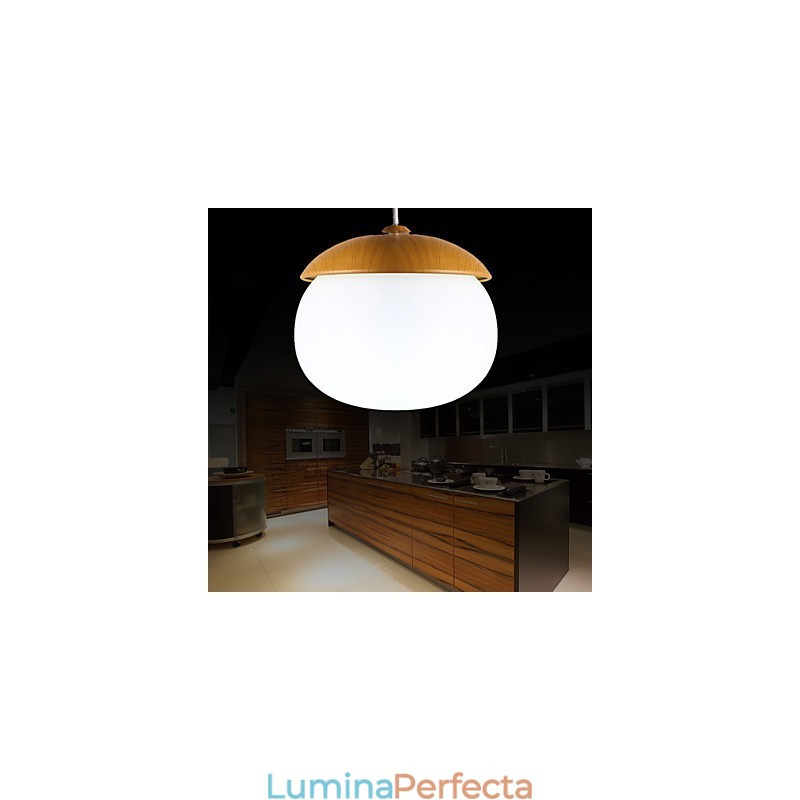 Candelabru din lemn de bambus în stil mini modern și contemporan