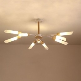 Lampă de suspendare nordică Iluminat modern din lemn masiv