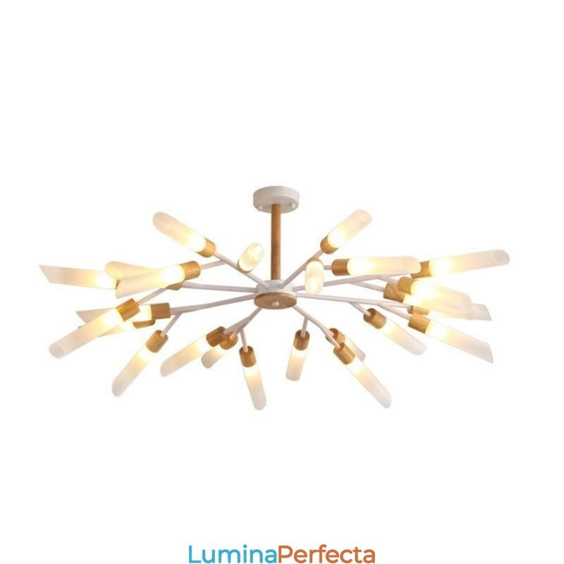 Lampă de suspendare nordică Iluminat modern din lemn masiv