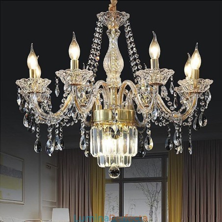 Candelabru mare din cristal European Classic Pendant Candelabru mare din cristal European Classic Pendant