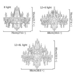 Candelabru mare din cristal European Classic Pendant