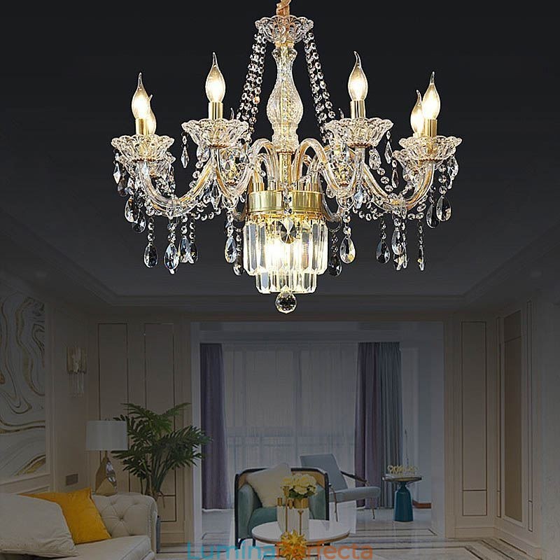Candelabru mare din cristal European Classic Pendant