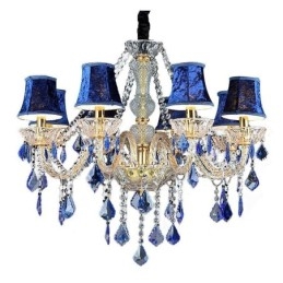 Candelabru de cristal european Pandantiv de lux pendant albastru deschis