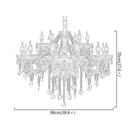 Candelabru de cristal european Pandantiv de lux pendant albastru deschis