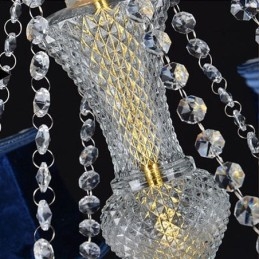 Candelabru de cristal european Pandantiv de lux pendant albastru deschis