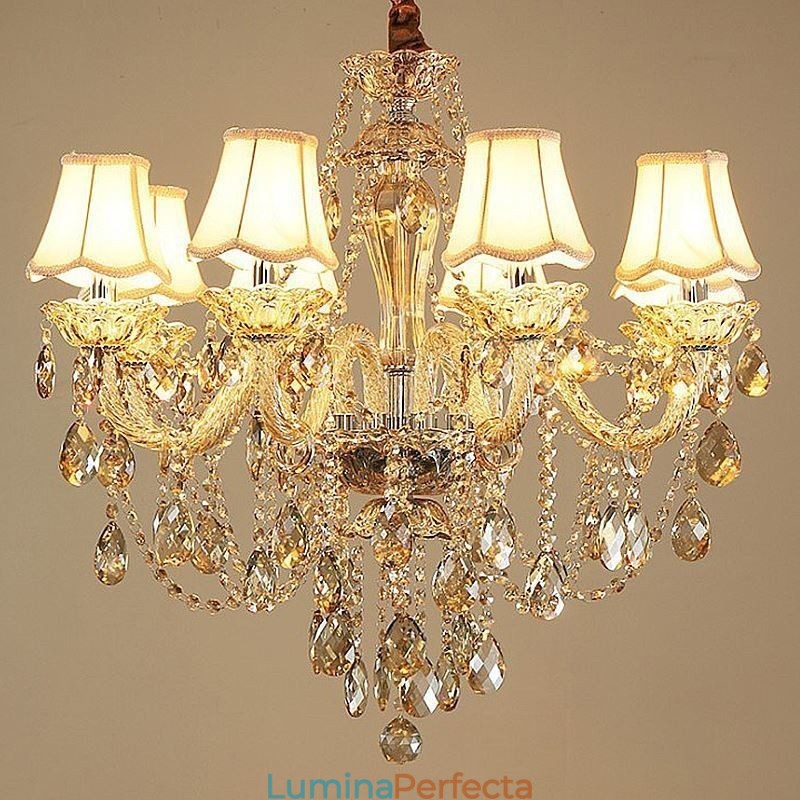 Candelabru de cristal Cognac Plafoniera de lux european