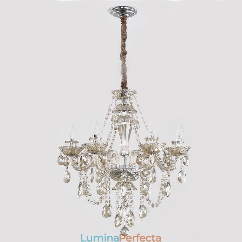 Candelabru de cristal Cognac Plafoniera de lux european