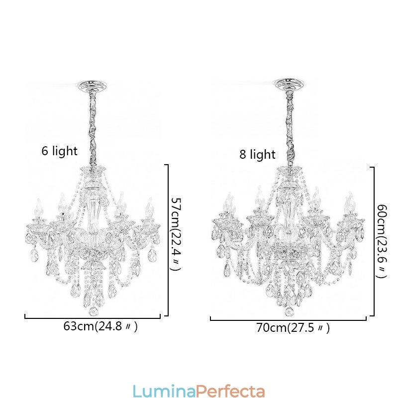 Candelabru de cristal Cognac Plafoniera de lux european