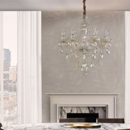 Candelabru de cristal Cognac Plafoniera de lux european