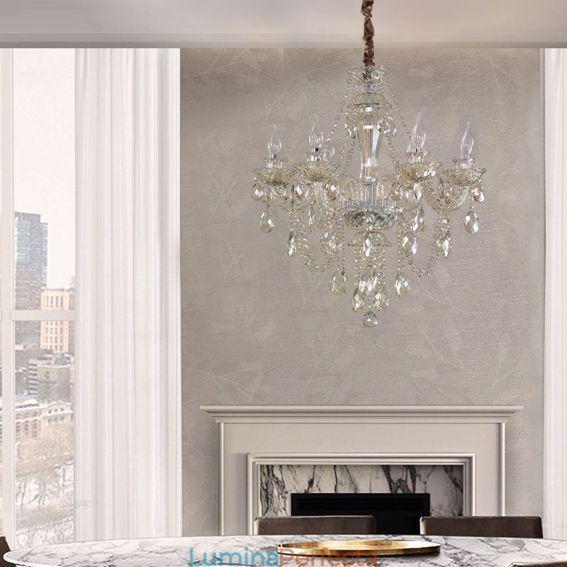 Candelabru de cristal Cognac Plafoniera de lux european