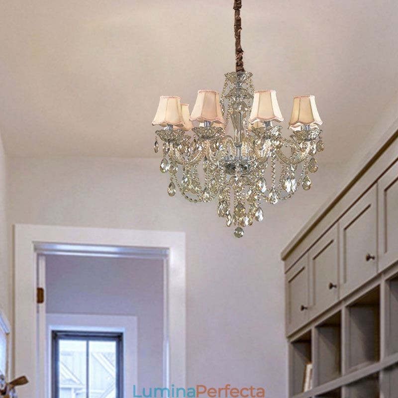 Candelabru de cristal Cognac Plafoniera de lux european