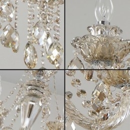 Candelabru de cristal Cognac Plafoniera de lux european