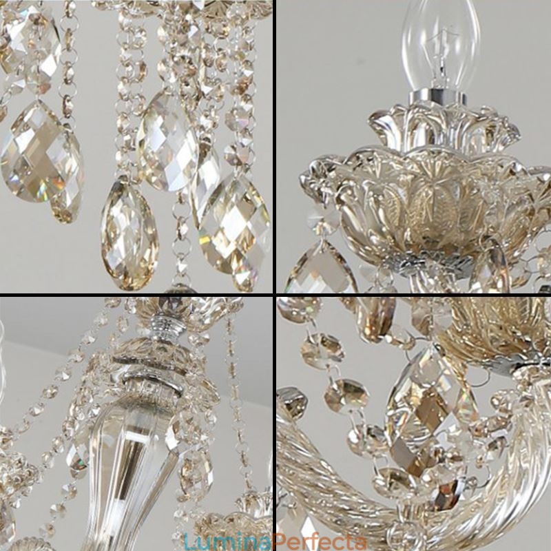 Candelabru de cristal Cognac Plafoniera de lux european