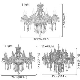 Candelabru de cristal verde în stil european
