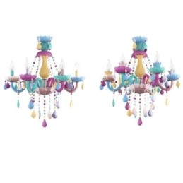 Candelabru din cristal colorat european Macaron Pendant