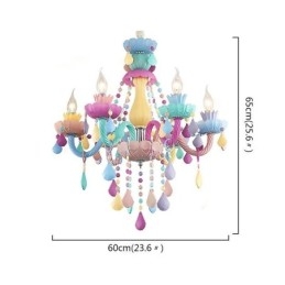 Candelabru din cristal colorat european Macaron Pendant