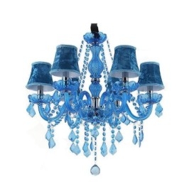 Candelabru de cristal albastru în stil european