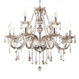 Candelabru mare de cristal Cognac Plafoniera europeană