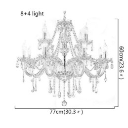 Candelabru mare de cristal Cognac Plafoniera europeană