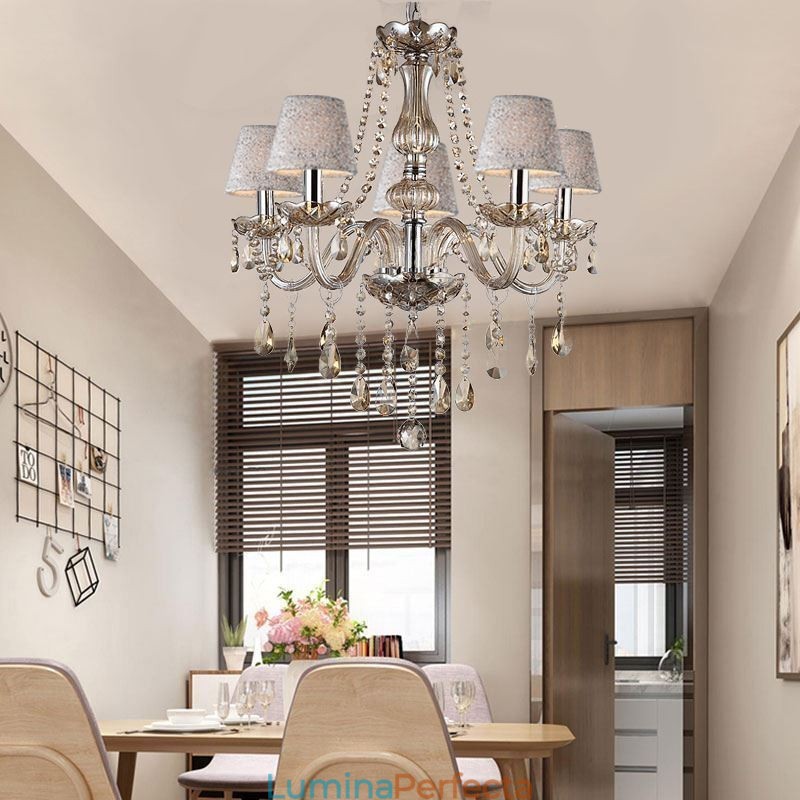 Candelabru de cristal european clasic Cognac Pendant