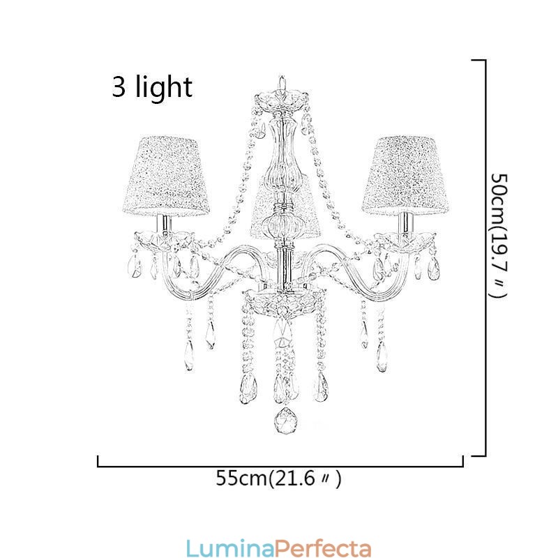 Candelabru de cristal european clasic Cognac Pendant