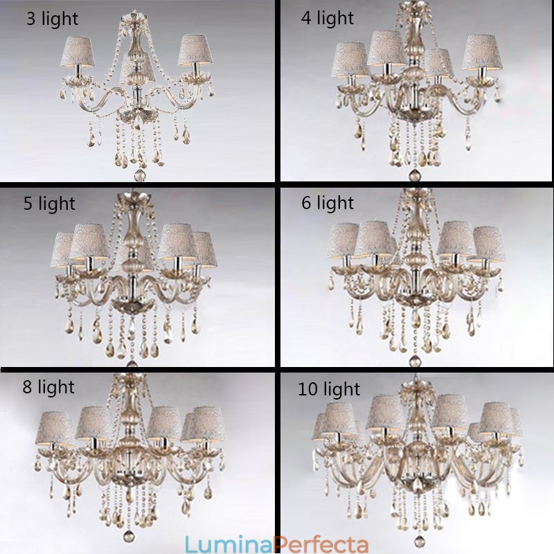 Candelabru de cristal european clasic Cognac Pendant