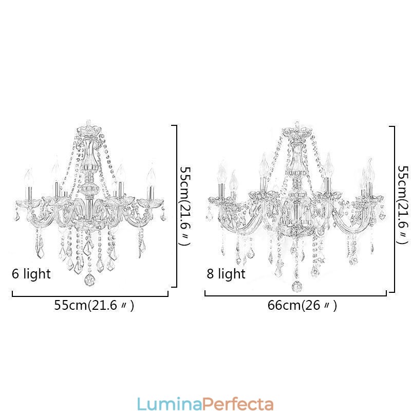 Candelabru elegant din cristal în stil european
