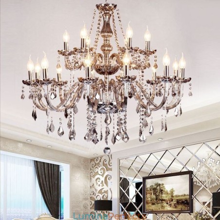 Candelabru european mare de cristal pendanta elegantă Candelabru european mare de cristal pendanta elegantă